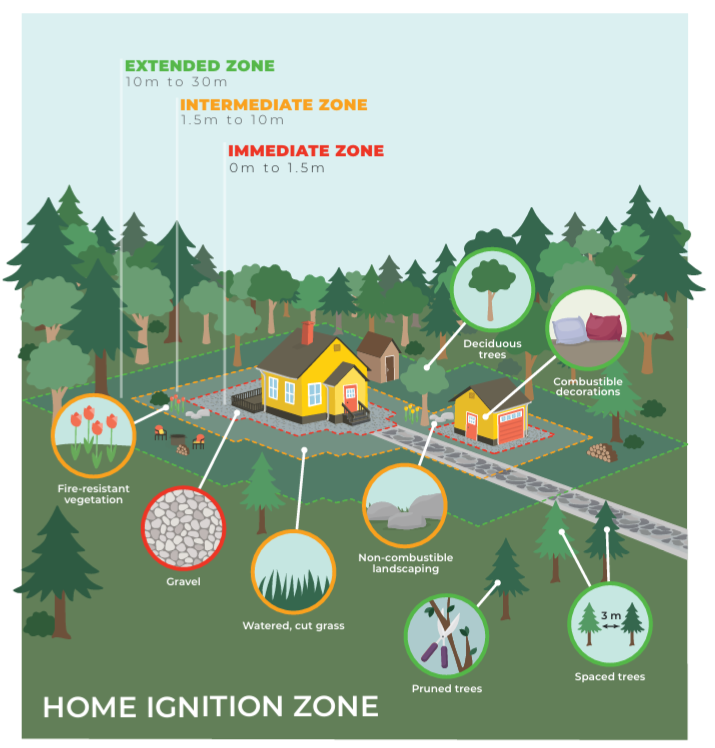 FireSmart HIZ Landscaping Infographic