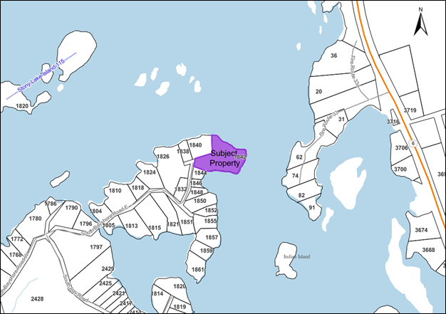 key map showing location of subject property