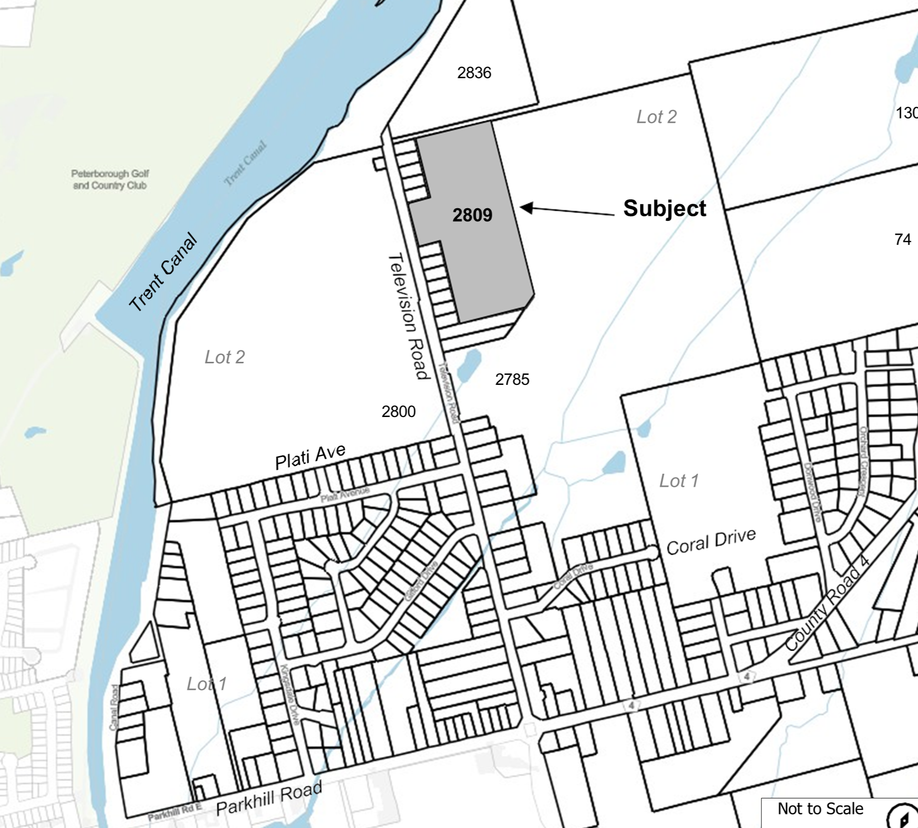 key map showing location of subject property