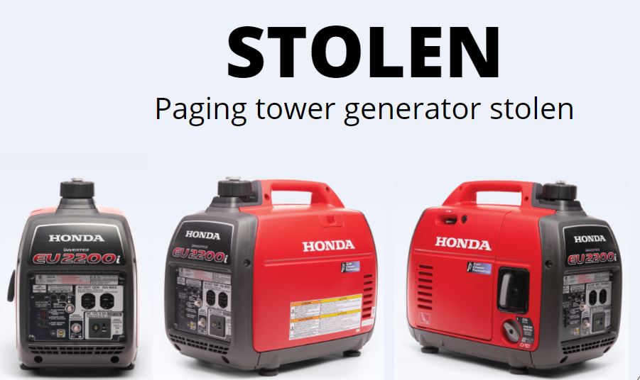 Pictures of stolen generator model from the Honda website